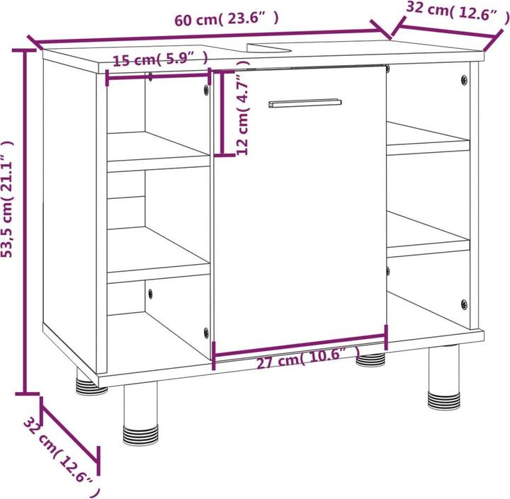 Image du produit VidaXL Ryanne (60 x 32 x 53,5 cm)