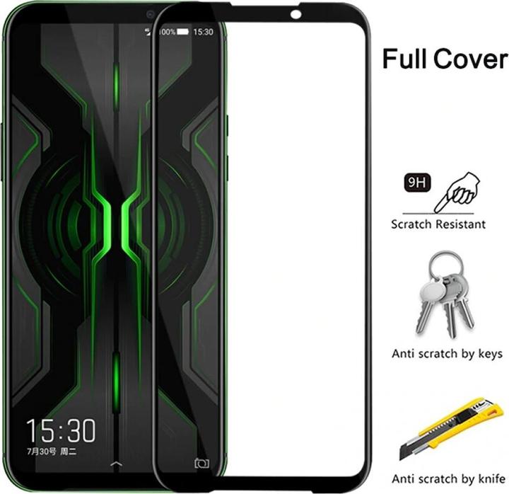 Actual product image Screenguard Xiaomi Black Shark 2 Pro Full Screen Protective Glass Film 2.5D 9H (1 Piece, Xiaomi Black Shark 2 Pro)