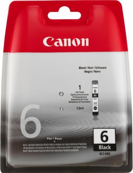 Produktbild Canon 4705A002BCI-6BK Tintenpatrone schwarz 210 Seiten ISO/IEC 24711 13ml Schwarz (BK)