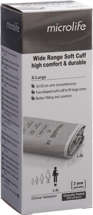 Actual product image Microlife Manschette Oberarm L-XL 32-52cm anthrazit