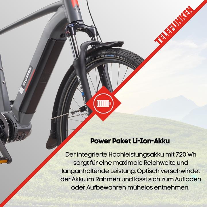Produktbild Telefunken SUV E-Bike Herren SUV710 27,5 Zoll Mittelmotor 9-Gang Kettenschaltung (50 cm)