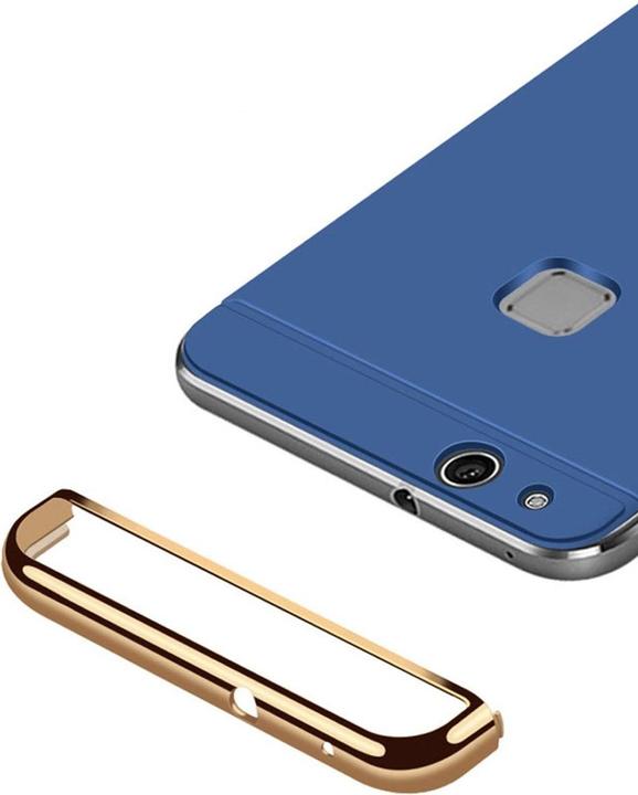 Actual product image König Design Mobile Cover Protective Case for Huawei P9 Lite Bumper 3 in 1 Cover Chrome Case Blue (Huawei P9 Lite)