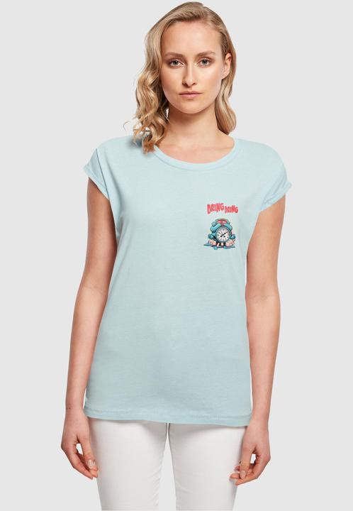 Actual product image Merchcode Ladies ALARM CLOCK Comic Extended Shoulder Tee - 116367 (M)