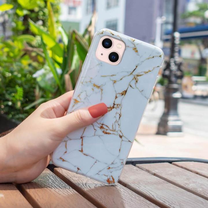 Immagine prodotto Cover-Discount iPhone 15 Plus - Custodia in gomma siliconica Marmo Bianco (Apple iPhone 15 Plus)
