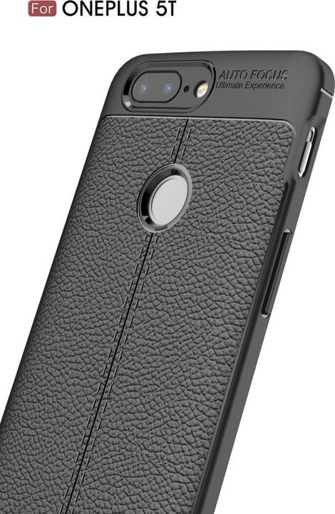 Actual product image Screenguard OnePlus 5T Case Leather Design TPU Cover (OnePlus 5T)