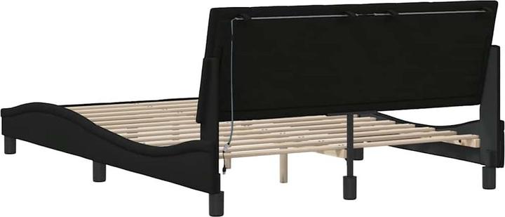 Produktbild VidaXL Bettgestell ohne Matratze Schwarz 140x190 cm Stoff Bettrahmen (135 x 190 cm)