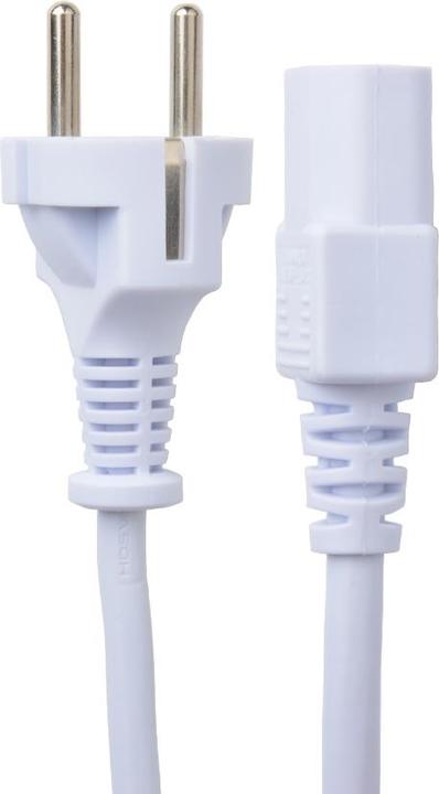 Actual product image Prokord Power Cord PC Power C13 Output 1.0m Straight White (1 m)