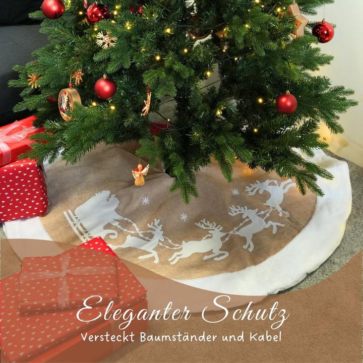 Image du produit Hermex Jupe de sapin Couverture de sapin de Noël Tapis de sapin de Noël Jupe de sapin (1 -pièce)