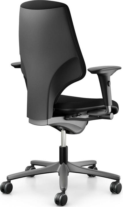Giroflex Bürostuhl 64 mit Polsterrücken und Armlehnen, Schwarz