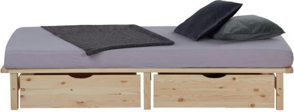 Produktbild Homestyle4u Palettenbett mit Bettkasten und Lattenrost (90 x 200 cm)