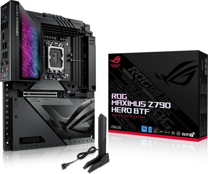 Actual product image ASUS MB ROG MAXIMUS Z790 HERO BTF (Intel,1700,DDR5,ATX) (LGA 1700, Intel Z790, ATX)