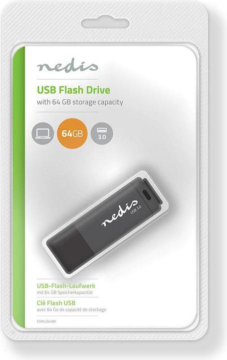 Image du produit Nedis Lecteur flash USB (64 Go, USB-A)