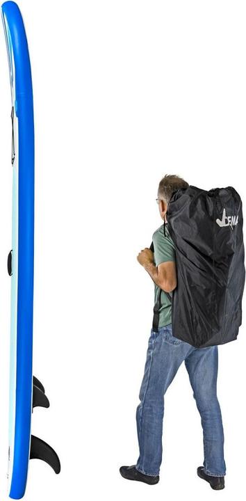 Produktbild Dema SUP Stand Up Paddle Board 305x71 cm Surfboard blau aufblasbar + Paddel + Zubehör