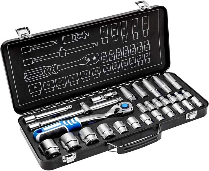 Högert Tool set, 29 pcs. (1/2", 3/8")