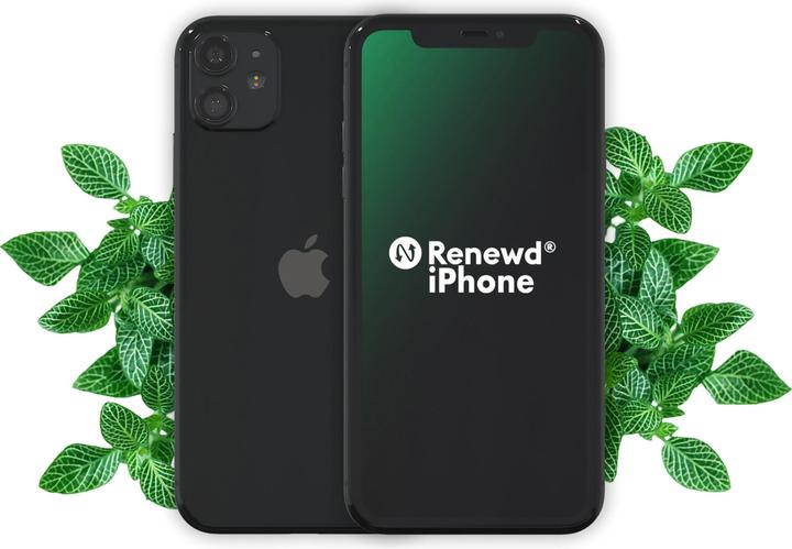Produktbild Renewd iPhone 11 (64 GB, Schwarz, 6.10", 12 Mpx, Dual SIM, A / Wie neu)