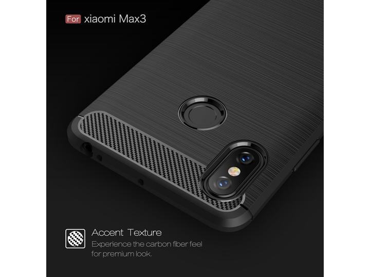 Actual product image Screenguard Xiaomi Mi Max 3 Hull Carbon Brushed Soft TPU (Mi Max 3)