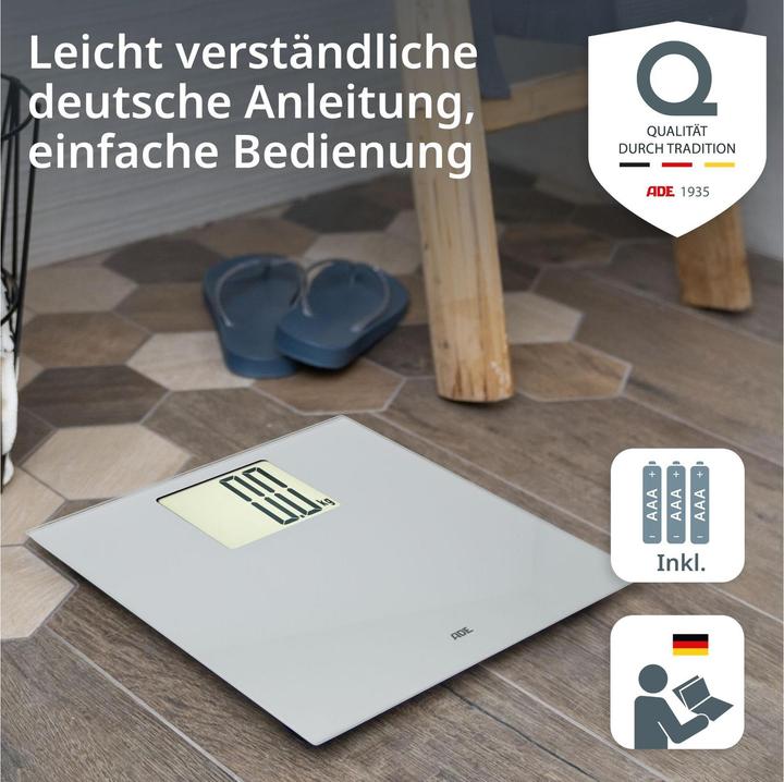 Produktbild ADE Digitale Körperwaage mit grossem Display (200 kg)