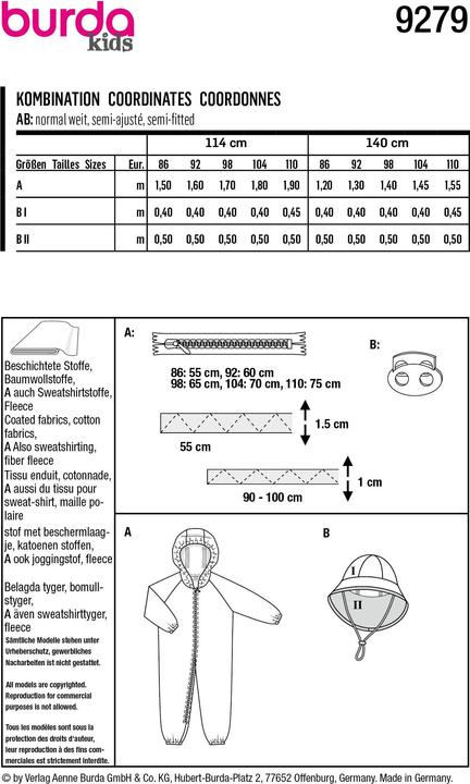 Image du produit Patrons Combinaison + chapeau