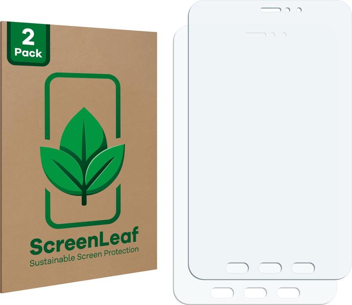Produktbild ScreenLeaf Schutzfolie nachhaltiger Displayschutz Displayschutzfolie Folie Klar Transparent (2 Stück, Galaxy Tab Active 3)
