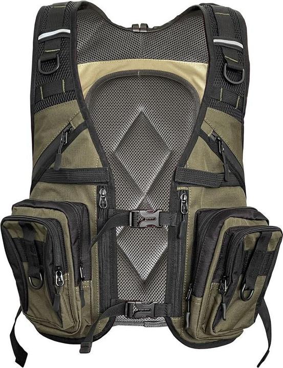 Produktbild Jenzi Angler Rucksack mit Weste - 15 Taschen, Tragekomfort & wasserabweisend