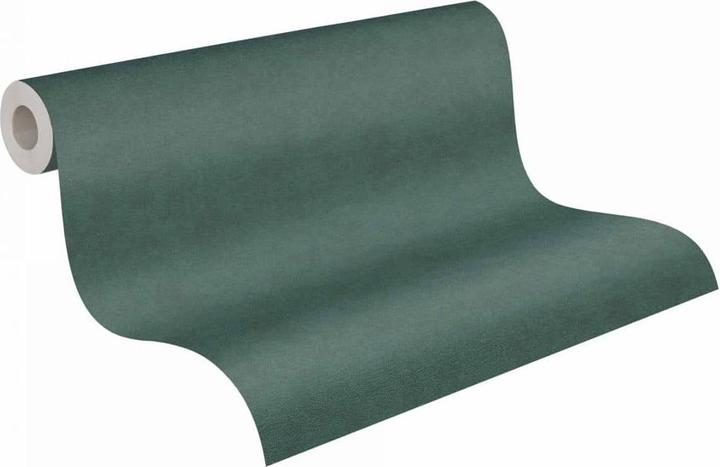 A.S. Création Strukturtapete Dunkelgrün einfarbig - moderne Uni Vliestapete Grün (53 x 1005 cm)