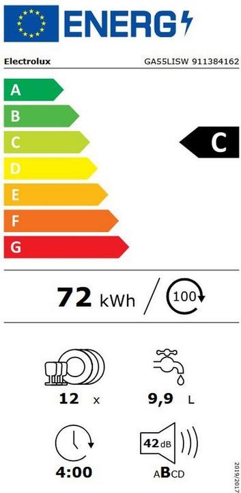 Label énergétique Electrolux Ga55lisw