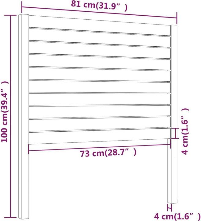 Immagine prodotto VidaXL Harriot (81 x 4 x 100 cm)