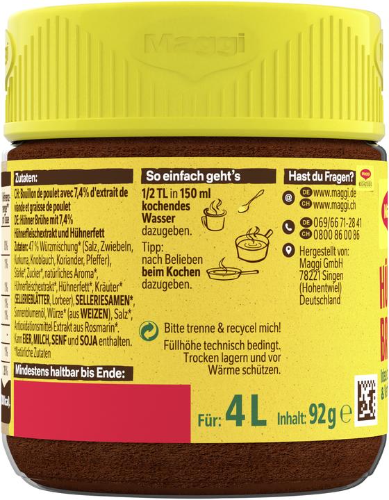 Actual product image Maggi Chicken broth jar 92g, makes 4 litres (4000 ml)