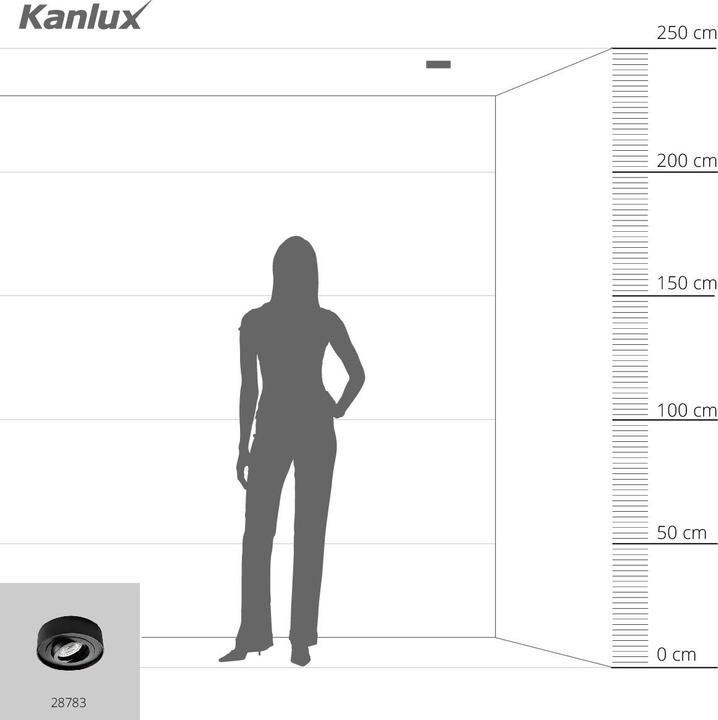 Actual product image Kanlux MINI BORD 28783 Recessed downlight max. 35W GX5.3/GU10 black (G5.3)