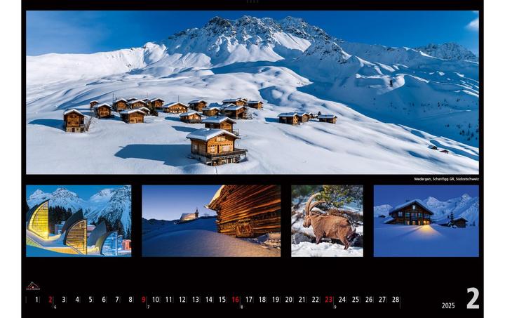 Image du produit Panoramique Suisse 2025 (48 x 33 cm, Italien, Allemand, Anglais, Français)