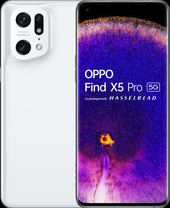 OPPO Find X5 Pro (256 GB, Ceramic White, 6.70", Hybrid Dual SIM + eSIM, 50 Mpx, 5G)