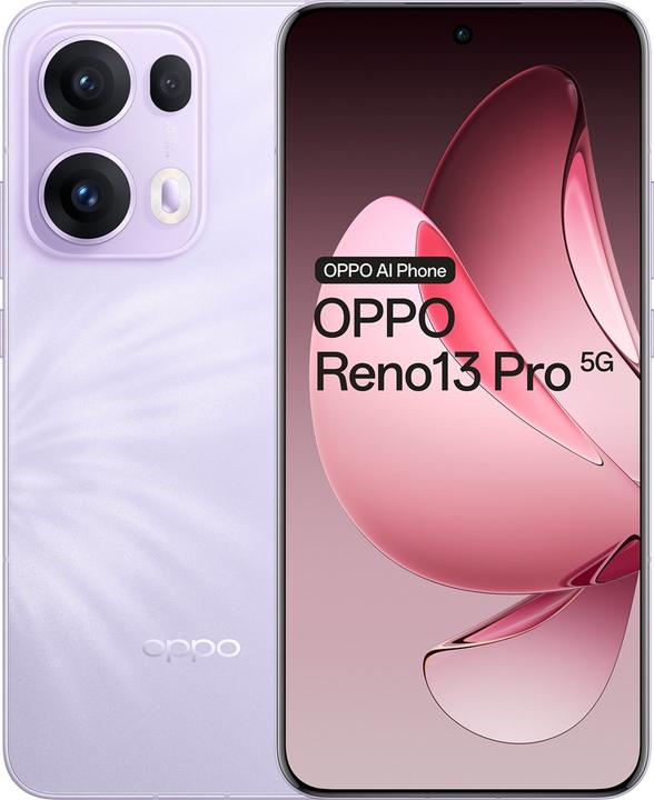 Produktbild OPPO RENO 13 PRO 5G DS 12+512 VOD PURPLE (512 GB, Purple, 6.67", Dual SIM, 50 Mpx, 5G)