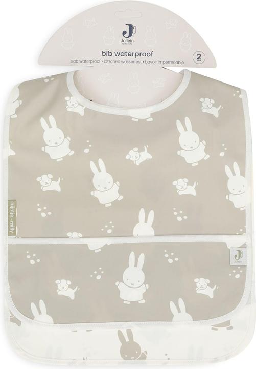 Produktbild Jollein Lätzchen wasserdicht 2 Stück Miffy&Snuffy (36 Monate)