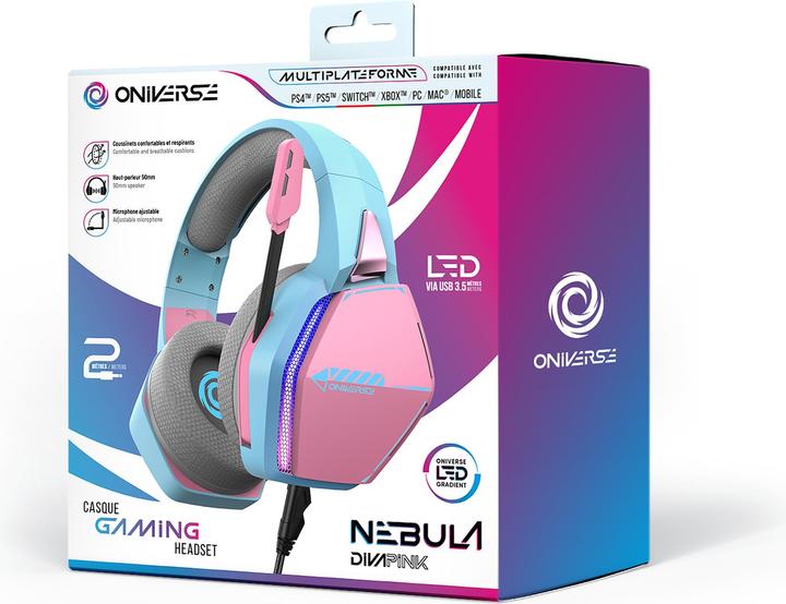 Image du produit Oniverse Gaming Headset Nebula - Diva Pink (Filaire)