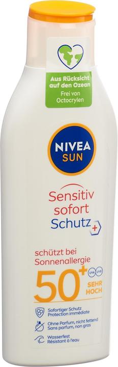 NIVEA Sensitive Immediate Protect (Sonnenlotion, SPF 50+, 200 ml, 236 g)