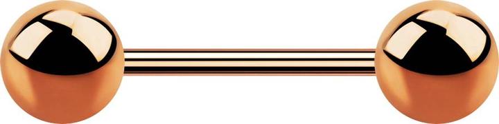 Star Piercing Micro Barbell rosegold mit zwei Kugeln (Chirurgenstahl 316L, ohne Messing)