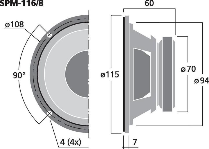 Produktbild Monacor HiFiBasslautsprecher (1 Stk.)