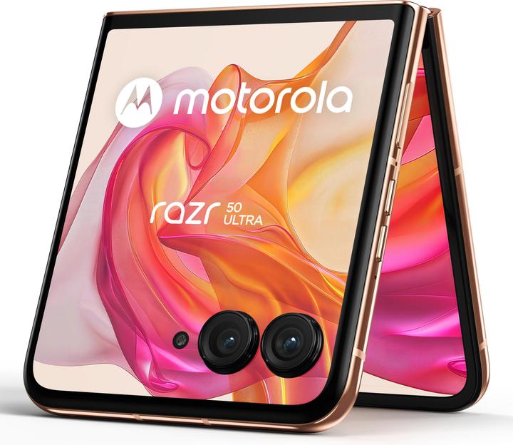 Productafbeelding Motorola RAZR 50 Ultra 12/512 GB Perzik Fuzz (512 GB, Perzikpluis, 6.90", SIM + eSIM, 50 Mpx, 5G)