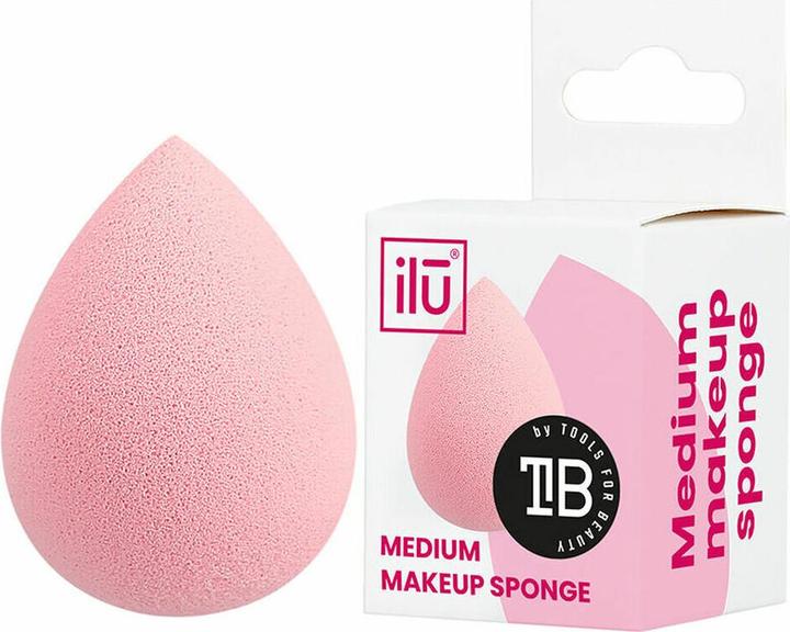 Tools for Beauty T4B ILU Rosa Tropfenförmige Medium Makeup Schwamm Für Foundation, Concealer Und Puder