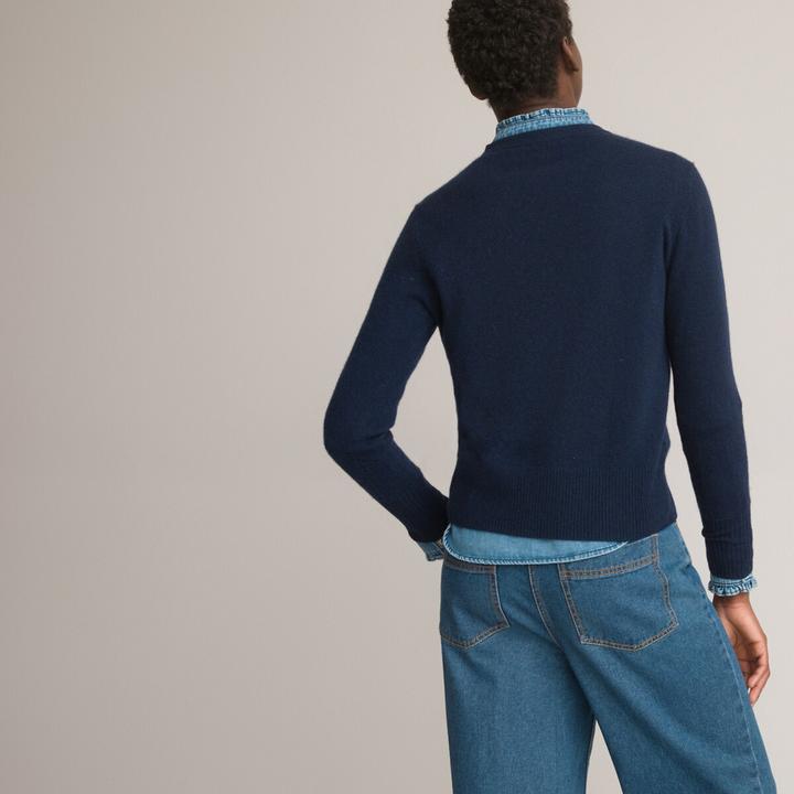 Produktbild La Redoute Collections Pullover runder Ausschnitt Feinstrick in Kaschmir (S)