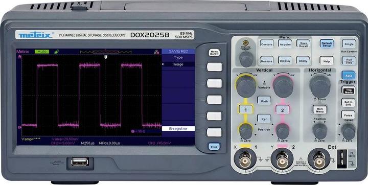 Metrix Oscilloscopio digitale DOX2025B 20MHz 2 canali 50 GSa/s 32 kpts 8 Bit Memoria digitale (DSO) 1pc. (CAT II 300V)