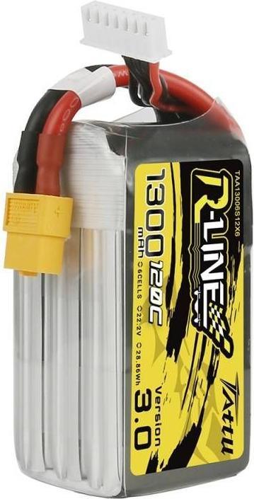 Produktbild Gens Ace Lipo Pack Tattu FPV 1300mAh 22,2V 120C 6S1P(XT60) (22.20 V, 1300 mAh)