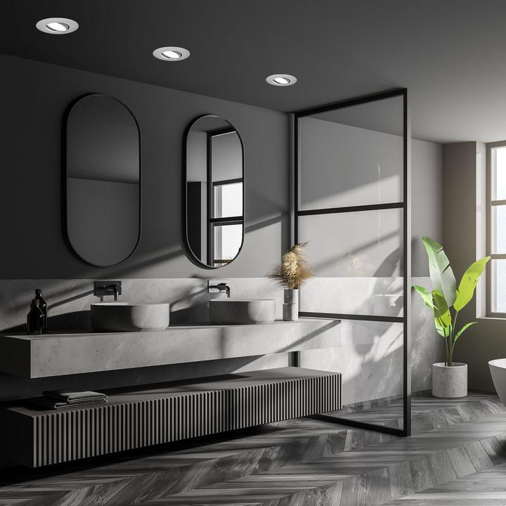 Produktbild Briloner LED Einbauleuchten, 3er-Set, IP65, chrom-matt, 3xLED-Platine/4,9W (480 lm)