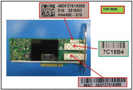 Actual product image HPE 562SFP+, PCIe, 2-port SFP+, 10Gb (PCI Express 3.0 x8)