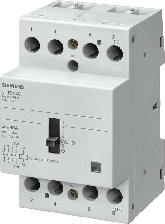 Actual product image Siemens SIEM 5TT5841-8 INSTA contact 0/1 automatic with 3 closers and 1 opener for AC23