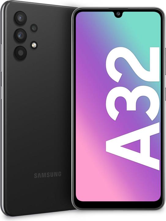 Samsung Galaxy A32 EU (128 GB, Black, 6.40", Hybrid Dual SIM, 64 Mpx, 4G)