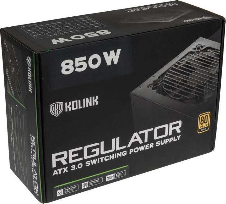 Productafbeelding Kolink Regulator 80 PLUS Gold voeding, ATX 3.0, PCIe 5.0, modulair - 850 Watt (850 W)