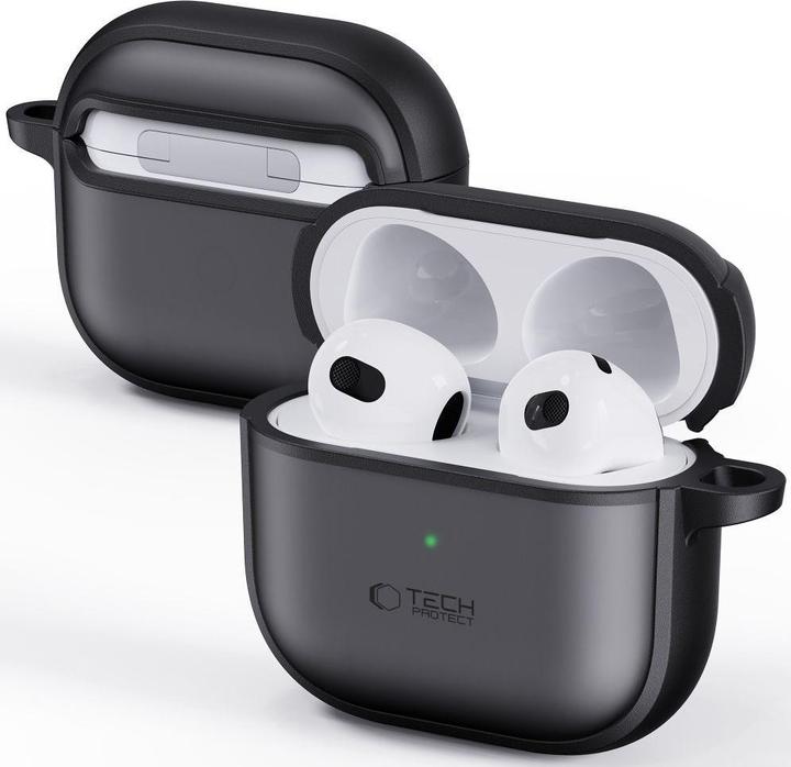Produktbild Tech-Protect Slim Hook Case for AirPods 4 - Black (Kopfhörer Tasche)