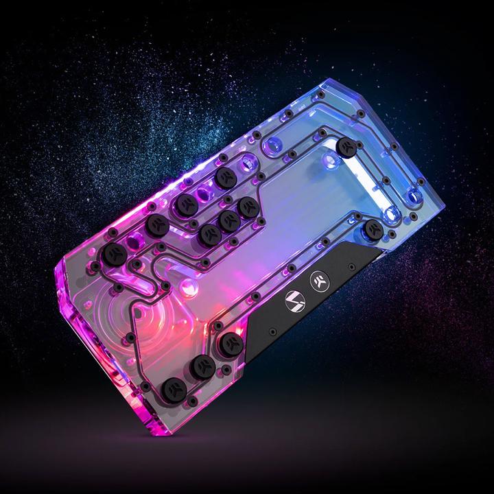 Actual product image EKWB EK-Mana G2 PC-O11D EVO DDC D-RGB Distro Plate - acrylic