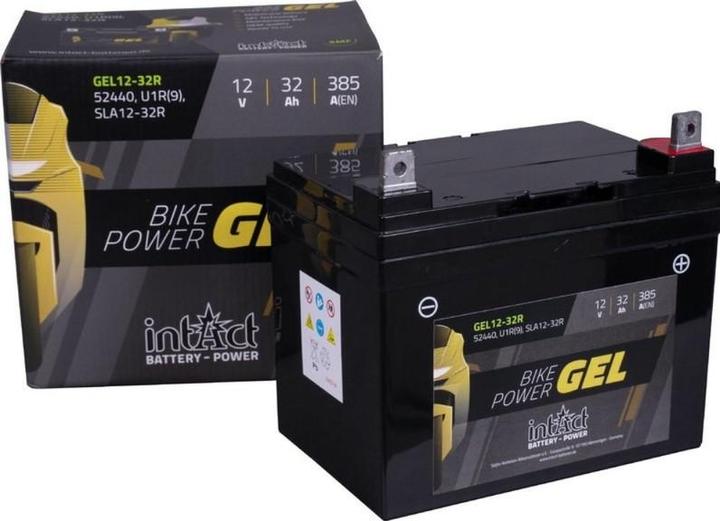 Image du produit Intact GEL12-32R Bike-Power GEL 32Ah batterie moto (DIN 52440) U1R(9) SLA12-32R (12 V, 32 Ah)